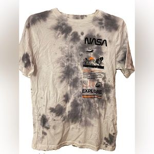 Grey and White TieDye NASA Boys tee shirt